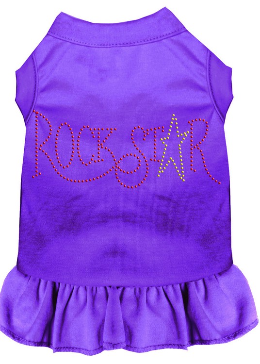 Rhinestone RockStar Dress Purple XS